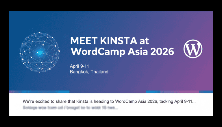 Meet Kinsta at WordCamp Asia 2026