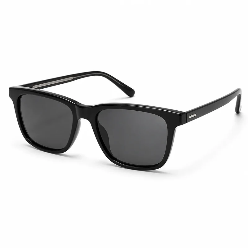 Black polarized sunglasses