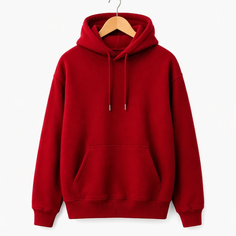 Crimson red heavyweight hoodie