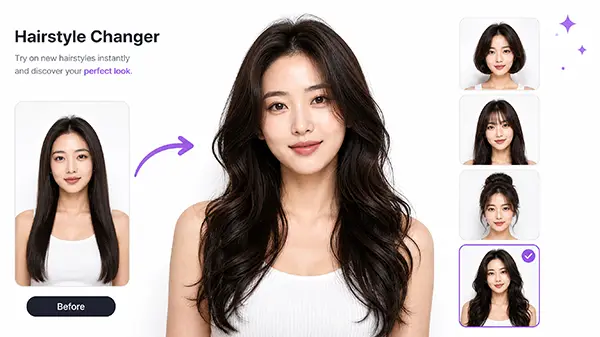 AI generated new Hairstyle