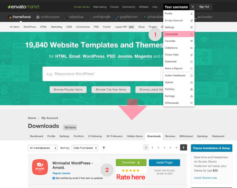 Rate Air WP theme