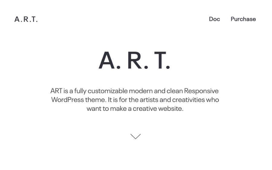 ART theme entry page